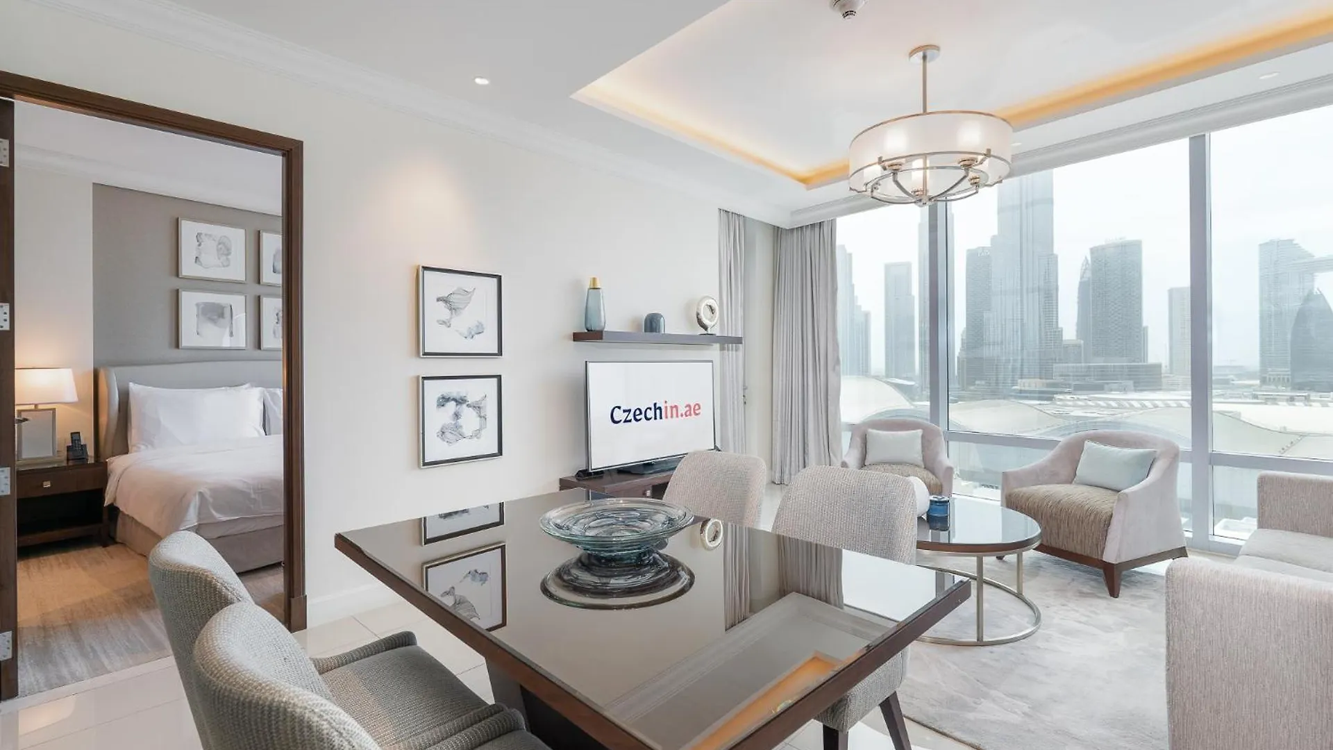 두바이 Elegant 1Br With Burj Khalifa Views 아파트 0*,  아랍에미리트